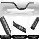 BUCKLOS Mountain Bike Handlebars 25.4mm - 20/100mm Rise MTB Aluminum Alloy Handlebar - 620/720mm Extra Long Bicycle Riser HandleBars for E-Bike Folding Bike Downhill Racing.