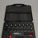 AKM TOOL 1/4 Inch Drive Magnetic Impact Socket Set, 19-Piece Metric, 4mm-15mm, 6 Point, Cr-Mo, Square Drive, Magnetic Socket with Adapter, Universal Joint & Extension