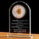 Movdyka Gifts for Christians Women Men Faith Religious Bible Verse Decor Crystal Clock Christmas Birthday Inspirational Spiritual Gifts for Adults