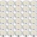 UNBREAKABLE - Tea Light Candles 30 Pack  Unscented Long Lasting 2.5 Hour Burn  White Smokeless Tealights for Decoration, Holiday, Party, Wedding, Home Use