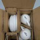 LE TAUCI 3 oz Espresso Cups with Saucers, Set of 4 Ceramic Demitasse Cup and Saucer Set for Double Espresso Shot, Lungo, Ristretto, Embossed Coffee Cups, White