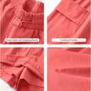 luvamia Skorts for Woman High Waisted Pull On Elastic Waist Cargo Pockets Quick Dry Hiking Tennis Sports Skirt Shorts (Red, XXL)