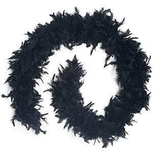 2 Yards 80g Turkey Chandelle Feather Boa for DIY Craft,Party Dancing Dress Up, Halloween Decoration