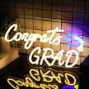 HMASYO Class of 2026 Graduation Decorations, 15.7" Congrats Grad Neon Sign with Dimmable Warm White LED, USB Powered for Party Prom Celebration Backdrop, Kindergarten High School College Wall Decor