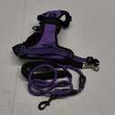NESTROAD No Pull Dog Harness,Adjustable Oxford Dog Vest Harness with Leash,Reflective No-Choke Pet Harness with Easy Control Soft Handle for Large Dogs(Large,Purple) (Lneck 15-19" chest 19-29")