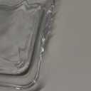 QFkris Clear Glass Butter Dish with Cover for Countertop, 7" Large Square Crystal Butter Dish with Lid and Wide Handle for Fridge Kitchen