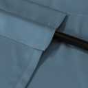 Turquoize Blackout Curtain Valances Solid Rod Pocket Scalloped Valances Short Curtain Panels for Kitchen Window/ Bedroom/ Barthroom, 52" x 18" Inches, 2 Panels, Citadel