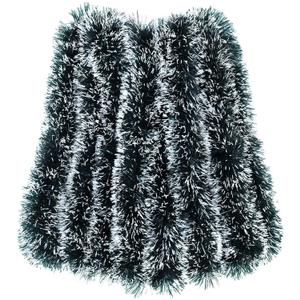 32.8 Ft Christmas Tinsel Garland, Dark Green Garland-Thick White Snow Metallic Garland for Christmas Tree, Wedding Birthday Xmas Disco Holiday Party
