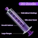 60ml Large Syringe with Screw Cap, 30 Pack | 60cc, Liquid Feeding, Science Lab, Measurement, Individually Sealed Packed