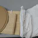 2 Pack Bamboo Laundry Hamper with Lid, Tall Storage Basket