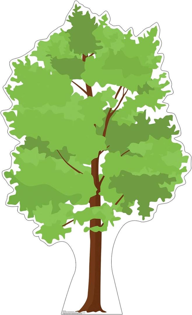 Cardboard People Tree Life Size Cardboard Cutout Standup, One Size