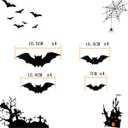 4 x Halloween Bats Decoration, 4 Different Sizes 3D Realistic PVC Bats Stickers for Outdoor Scary Bat Sticker for Home Decor Bathroom Indoor Halloween DIY Home Decor Party Supplies 16PCS