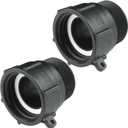 IBC Tote Fittings Adapter 2" Female Buttress Coarse Thread x 2" Male NPT Pipe Thread 275 Gallon Water Tank Connector with Gasket Heavy Duty Food Grade. (Pack of 2)