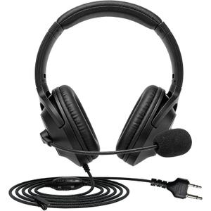 WODASEN Over Ear Walkie Talkie Headset with Boom Mic VOX PTT Noise Cancelling Overhead for Midland GXT 1000 1000g X-tra X-Talker XT CXT LXT GXT1000VP4 1050VP4 LXT600pa T51R GMRS FRS Radio (Double-Ear)