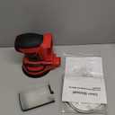 Cordless Random Orbital Sander for Milwaukee 18V Battery, Brushless 6-Speed (6000-12000 OPM), 125mm Pad, Dust Collection & 12pcs Sandpapers (#80/#120/#240) (Battery Not Included) (Red)