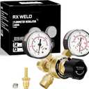 RX WELD Argon/CO2 Regulators Gauges Gas Welding, Regulator for MIG and TIG, CGA580 Inlet Connection