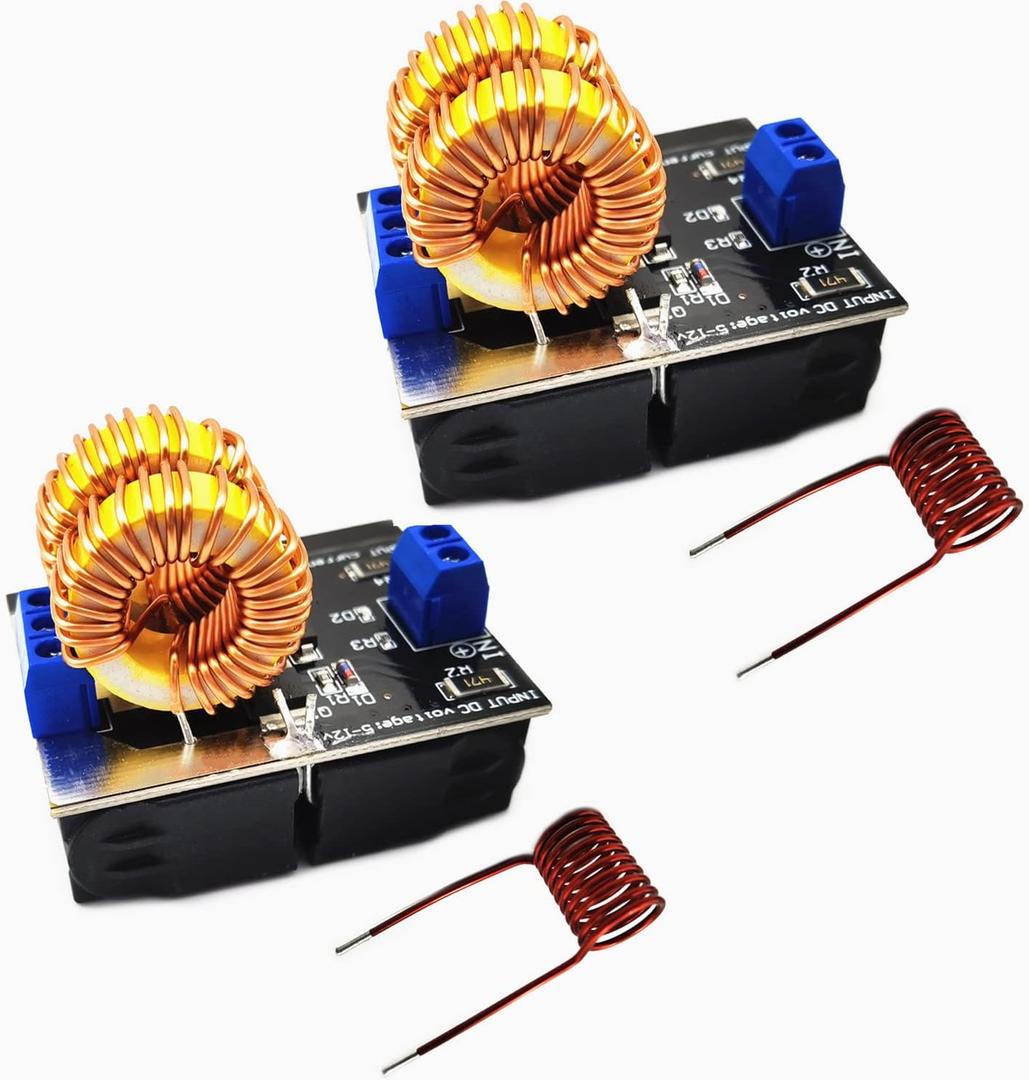 FainWan 2Pcs Mini Low Voltage ZVS Induction Heater Machine Product Voltage 5V-12V