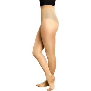 Só Dança TS102 Adult Shimmer Footed Tights, High-Waisted Dance Tights for Women, Nylon Spandex Performance Tights (L)