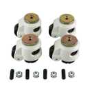 Homend 4 Pack Leveling Casters GD-60S Plate Mounted Leveling Caster 551lbs/Per Leveling Caster Wheels Nylon Wheel and NBR Pad (Stem Mounted 551lbs/Per)