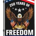 250 Year American Anniversary Flag 250th Anniversary USA Flag 4th of July Patriotic American Garden Flags for Outside 12x18 Double Sided Outdoor 250 Merchandise Decorations