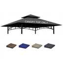 Grill Gazebo Replacement Roof, 5x8ft Outdoor BBQ Gazebo Canopy Cover, Double Tiered Grill Gazebo Replacement Roof for #L-GG001PST-F (Gray)