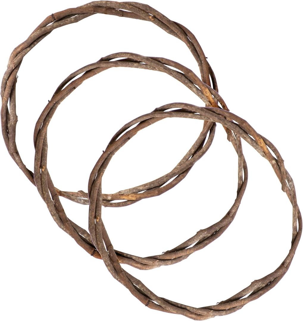 SuperMoss (22624) Savannah Grapevine Wreath Thick Vine – Handcrafted Rustic Grapevine Wreath for Front Door, Wall & Everyday Home Décor, 12 in, 3 pc