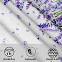 Lavender Round Tablecloth - 60 Inch Purple Florals Butterfly Polyester Fabric Spring/Summer Flowers Leaf Table Cover for Kitchen Dining Room Picnic Party Outdoor