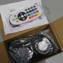 7W RGBW Spot Lights Indoor,Up Lights Indoor LED Color Changing Up Lights Indoor with Remote Dimmable Function Memory Feature LED Ambient Lighting for Party,Bar,Esports Room, 5.9 FT Power Cord, 2 Pack