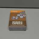 Reusable Capsules for Nespresso OriginalLine - 6pcs Refillable Coffee Pods,Stainless Steel Cups Compatible for Nespresso OriginalLine Machine (6Pods+100pcs Lids+Storage Board)