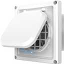 Dryer Vent Cover Outside 4 inch, Magnetic Door Design, Durable Airflow Vent with Lint Trap Screen, Thickened Material, 6 inch x 6 inch Size, White