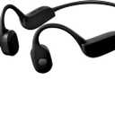 Bone Conduction Headphones Bluetooth with Mic, Noise Cancelling Open-Ear Sweatproof Bone Conducting Headsets Microphone Wireless for Work, Sports,Call, Meeting Headphones (Black)