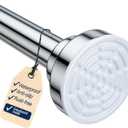 Adjustable Shower Curtain Rod 2678 Inch  No Drill Spring Tension Rod, Rust-Resistant Stainless Steel, Non-Slip Telescopic shower Rod for Bathroom, Window, Closet, Bedroom (Silver)