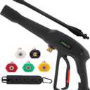 PWACCS Pressure Washer Gun Replacement with Extension Wand Kit  Power Washing Trigger Handle with 5 Spray Nozzles  Pressure Washer Parts Compatible with Ryobi, Green Works & Karcher  2000 PSI MAX