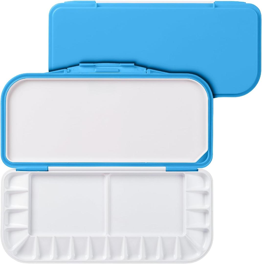 Mr. Pen- Airtight Watercolor Palette with Lid, 18 Wells & 2 Mixing Areas, Lightweight Sealing Paint Palette for Travel, Painting, Watercolor Mixing, Art Class and Studio Use (Blue)