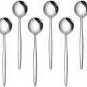 5.1 Inches Stainless Steel Coffee & Tea Spoon,6-Piece Cute Mini Spoons For Dessert,Small Espresso Spoons For Dessert,Cute Tiny Spoon