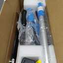 Pool Vacuum for Above Ground Pool with a Telescopic Pole, 80Mins Runtime, Handheld Rechargeable Pool Cleaner with 18.5 Gallons/min Powerful Suction for Above Ground/Inground Pools, Hot Tubs, Spas