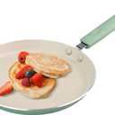 Crepe Pan, Dosa Pan, 8.7 inch Nonstick Crepe Pan, Dosa Tawa Tortilla Pan, Induction Compatible (Green)
