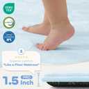 1.5" Thick Baby Play Mat for Floor, 59x79 Soft Foam Mats, Baby Blue