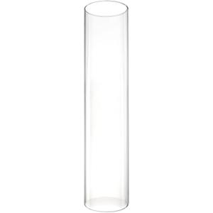CYS EXCEL D-4.75" H-18 Glass Open Ended Hurricane Candleholder Bottomless Cylinder Sleeve Clear Chimney Shade Tube Cover, 1 Piece