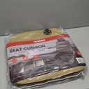 Motor Trend Seat Covers for Cars Trucks SUV, Faux Leather Beige Padded Seat Covers with Storage Pockets, Premium Interior Car Seat Cover, 2 x Front Seat Covers