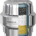 WeAQUA Heavy Duty NO BS Shower Filter  99% Removal for Hard Water, Chlorine, Fluoride, Heavy Metals, Micro-life, Organics and More