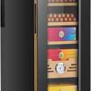 VEVOR Electric Humidor, 33L, 250 Counts Electric Cigar Humidor Cabinet with Cooling Temperature Control, Spanish Cedar Wood Shelves & Drawers, Mechanical Hygrometer, 4 Layers, Cooler for Household