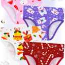 Girls' Underwear,Soft Cotton Tagless Panties for Toddlers' & Little Kids' Comfort,Breathable Briefs,8-Pack (18-24 Months, Stars-bells-candy Cane-polar Bear-christmas Hat-wreath)
