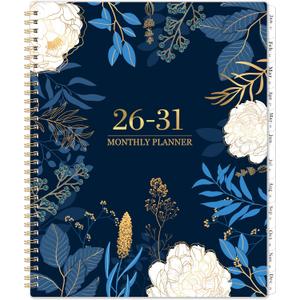 2026-2031 Monthly Planner - 5 Year Planner/Calendar 2026-2031, 11" x 9", 2026 Calendar Planner, Jul 2026 - Jun 2031, Tabs, Back Pocket, Holidays, Twin-Wire Binding, Note Pages