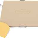 Unicook Pizza Stone for Oven and Grill, 16 x 14 Inch Rectangular Baking Stone for Bread, Cordierite Pizza Pan for Baking Crispy Bread and Cookies, Includes Carry Rack and Dough Scraper