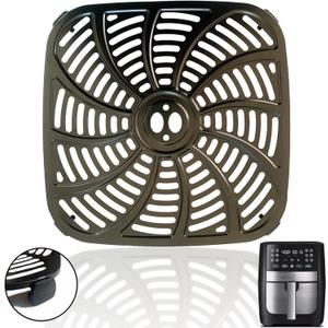 8QT Square Air Fryer Grill Plate for Gourmia GAF826 Air Fryers, Upgraded Nonstick Air Fryer Grill Pan Crisper Tray Plate Rack Insert Grate Grid Shelf for 8QT Gourmia Air Fryers, Dishwasher Safe