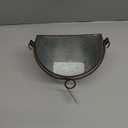 Galvanized Half Round Bucket Wall Planters, Rustic Hanging Decor, 6.75 Inches
