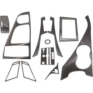 NLQR 11pcs Real Carbon Fiber Interior Trim Kit, Carbon Fiber Kits Interior Trim Cover Fit for Infiniti Q50 2014-2024 for Q60 2017-2022 Carbon Fiber Interior Set Trim Kit