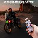 4PCS Wireless LED Strobe Lights with Remote Control, 8 Colors USB Charing Waterproof Anti-Collision Led Emergency Warning Lights for Car Motorcycle Drone Aircraft Bike