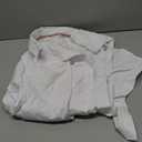 Alimens & Gentle Men's Dress Shirt Regular Fit Stretch Stain Shield Long Sleeve Solid Business Wedding Button Down Shirts (Large, White)